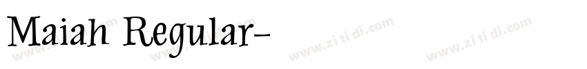 Maiah Regular字体转换